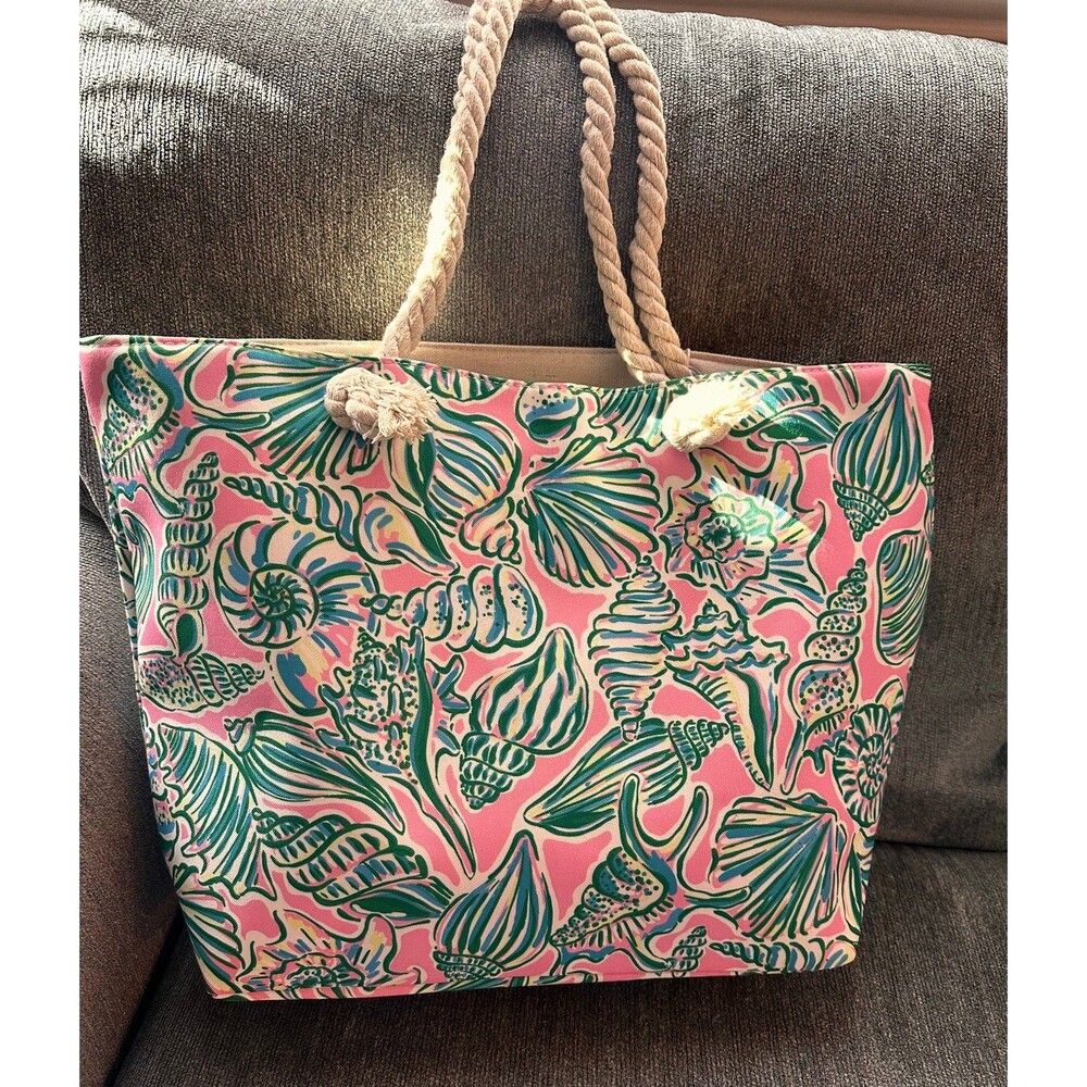 Stylene Sea Shell Print Tote Bag - Picture 3 of 3